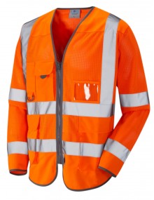 Leo Burrington  Coolviz Superior Mesh Waistcoat Orange